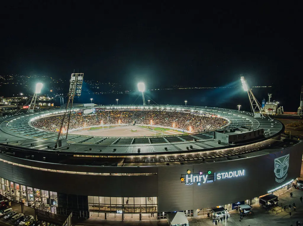 Displayworks are proud to have delivered the illuminated logo for the newly branded HNRY stadium in Wellington